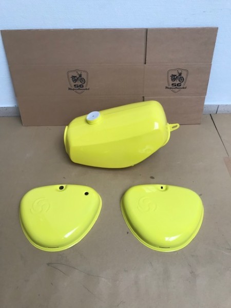 Simson S51 S51B Tankset Rapsgelb Tank Seitendeckel Schwefelgelb *