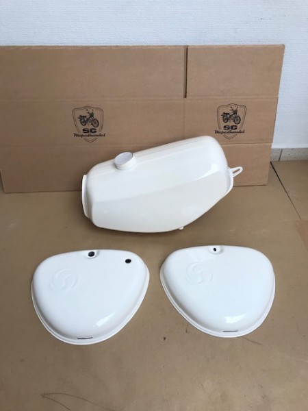 Simson S51 S51B Tankset Tank Set Weiß Seitendeckel L R NEU S50 B