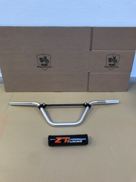 ZT Tuning Lenker S50 , S51 , S51 Enduro Silber inklusive ABE + Polster
